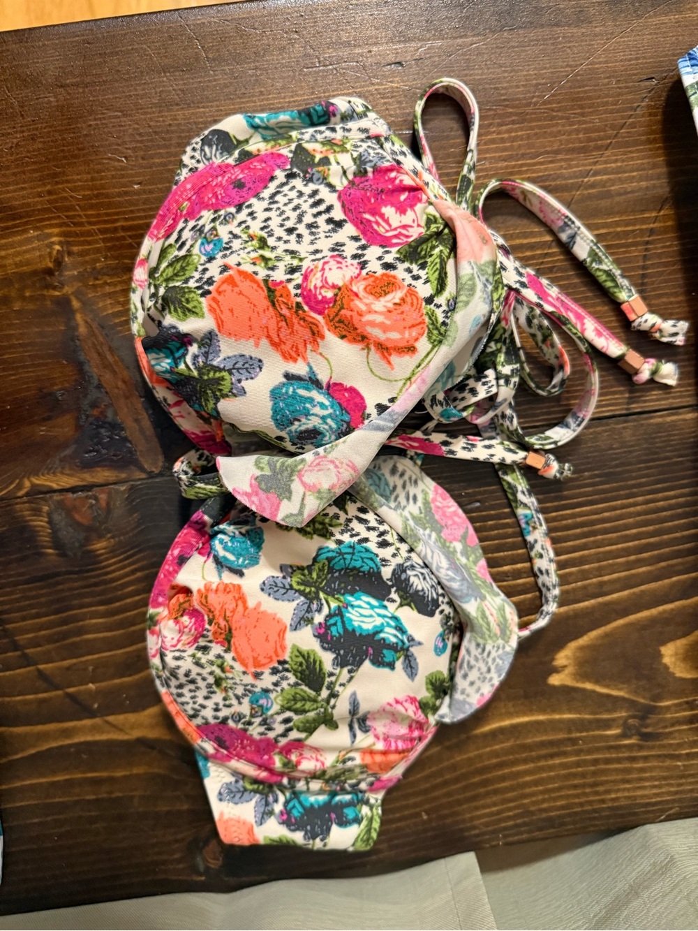 Floral Print Women’s Swim Top - Multicolor